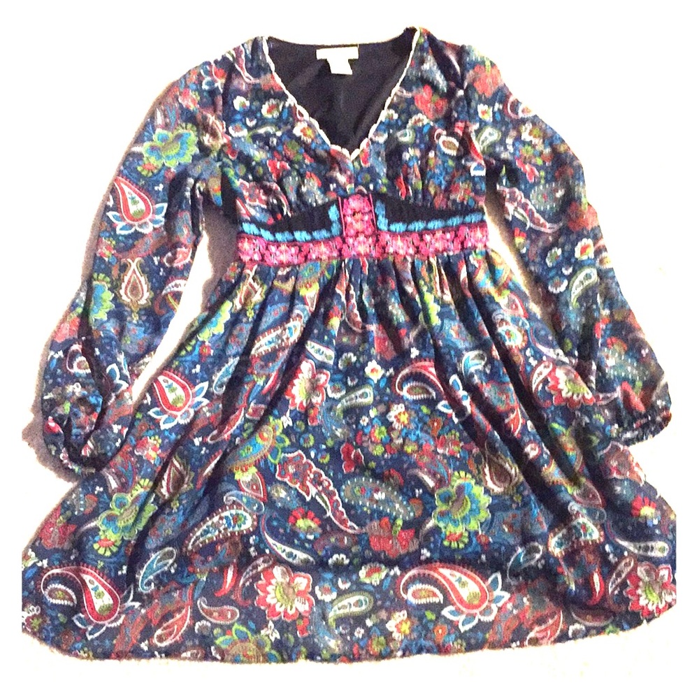 Paisley patterned mini dress